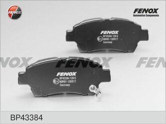 Колодки тормозные передние дисковые Toyota Echo/Probox / Succeed/Yaris Verso 99>14 FENOX BP43384