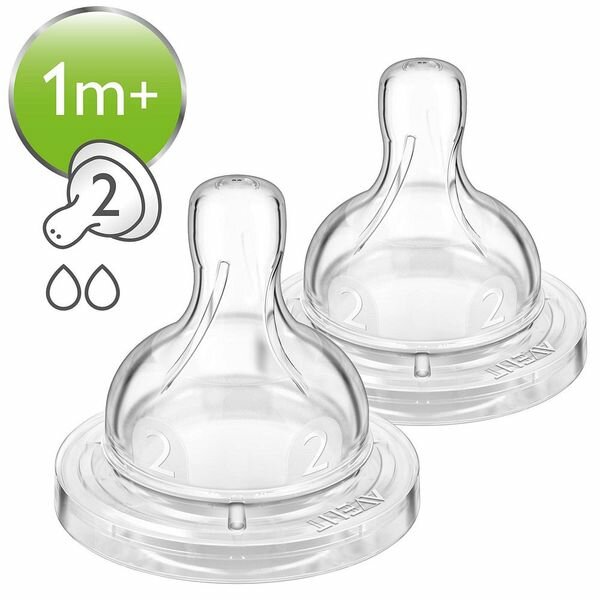 Соска медленный поток Philips Avent (Филипс Авент) Anti-colic SCF632/27, 2 шт, 1 мес+