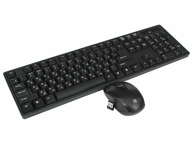 Комплект клавиатура + мышь Defender Комплект клавиатура + мышь Defender C-915 #1 45915, беспров., черный (USB) (ret)