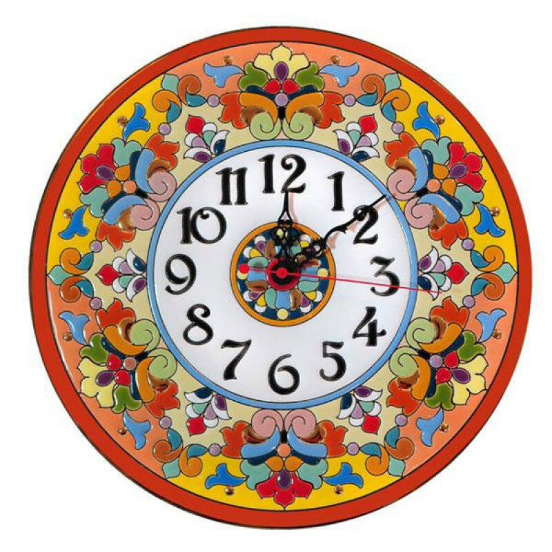 Рус-Арт Декоративные настенные керамические часы 30 см (Ч-3015)