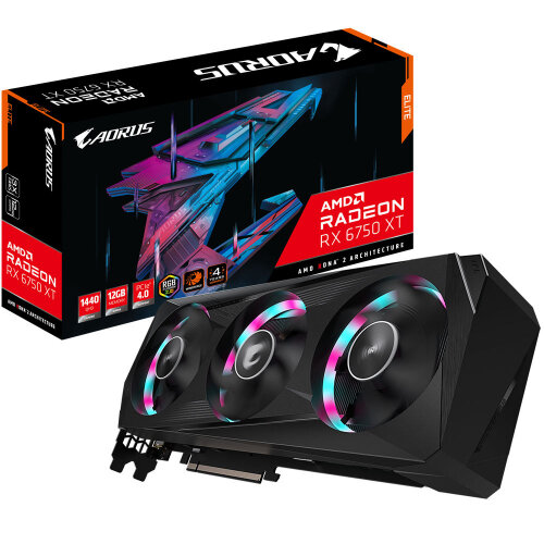 Видеокарта GIGABYTE Radeon RX 6750 XT AORUS 12G