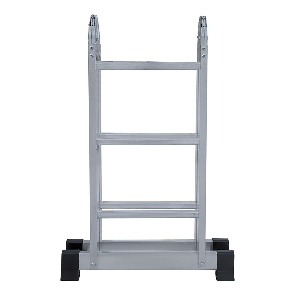 фото Лестница алюминиевая шарнирная двухсекционная 3 ступени Новая высота бытовая