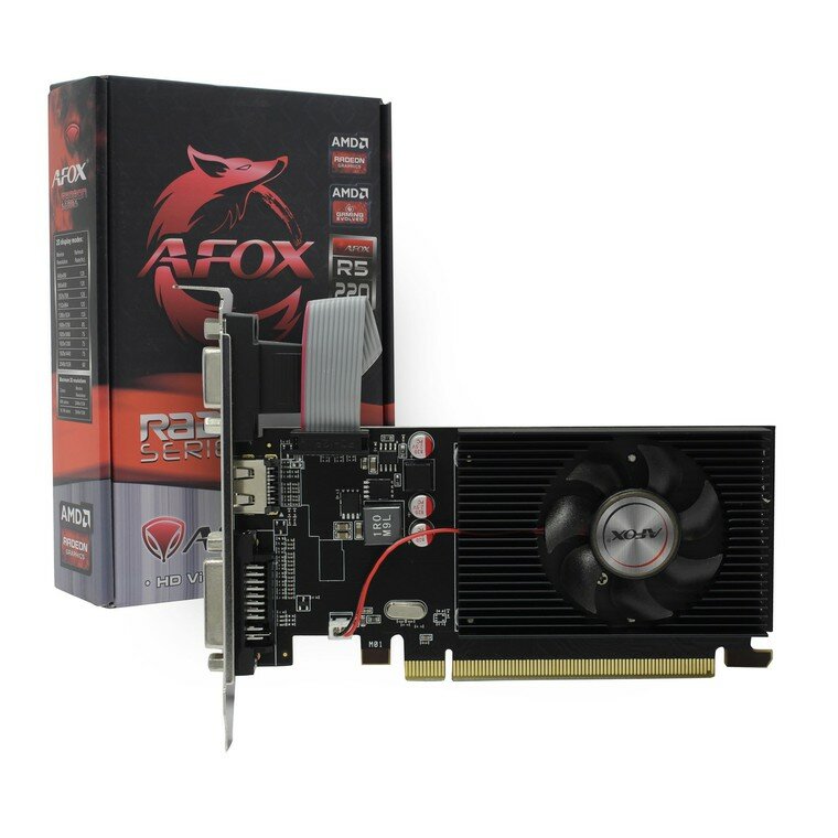 Видеокарта Afox Radeon AFR5220-1024D3L5, 1024 Мб (AFR5220-1024D3L5)