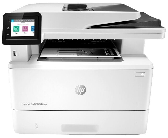 HP Многофункциональное устройство HP LaserJet Pro MFP M428dw A4, лазерный, принтер + сканер + копир, ЖК, бело-черный (USB2.0, LAN, WiFi)