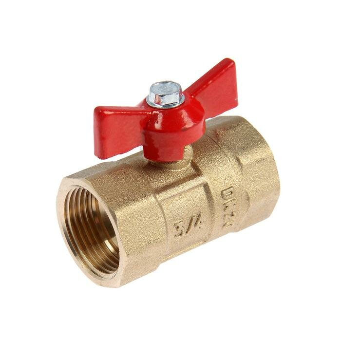 фото Кран шаровой "галлоп" практик DN-20 130, внутренняя/внутренняя резьба 3/4", бабочка