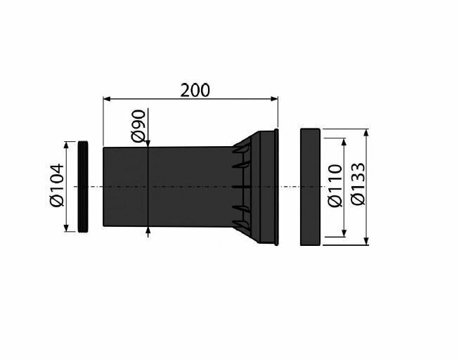 Комплект подключения для подвесного унитаза 90 мм - фотография № 2
