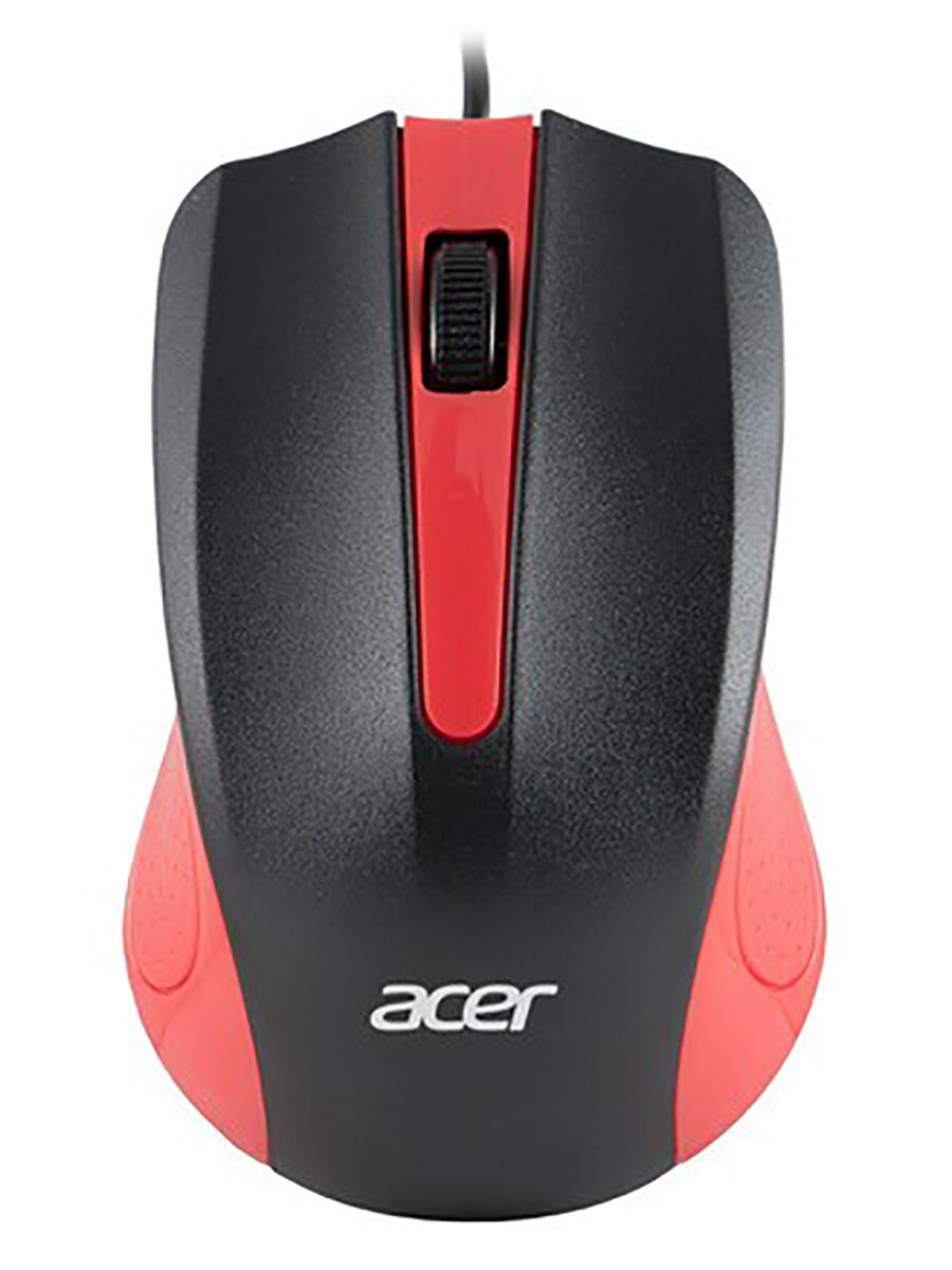 Мышь проводная Acer OMW012,1200dpi, USB, Черный/Красный ZL.MCEEE.003