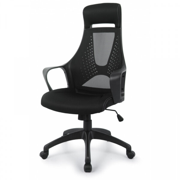 Кресло руководителя Easy Chair 578 TC сетка/ткань черный, пластик черный