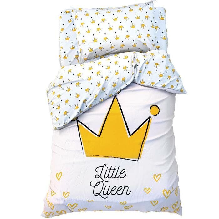 Постельное белье "Этель" 1.5 сп Little queen 143*215 см, 150*214 см, 50*70 см -1 шт,100% хл, бязь - фотография № 1