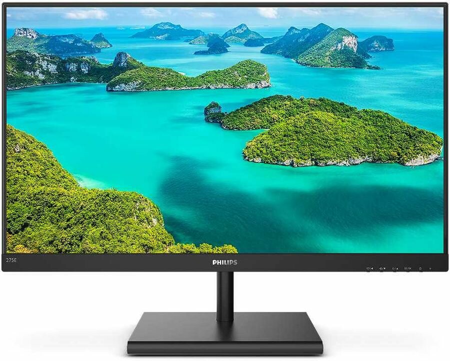 27" Монитор Philips 275E1S, 2560x1440, 75 Гц, IPS, черный - фото №1