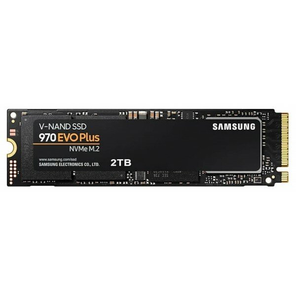 Накопитель SSD M.2 NVMe 2TB Samsung 970 EVO Plus (R3500/W3300Mb/s, V-NAND 3-bit MLC, Phoenix, PCIe, 2280) (MZ-V7S2T0BW)