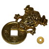 Кошельковый амулет Жаба с монетой 2,5 см + монета Денежный талисман - изображение