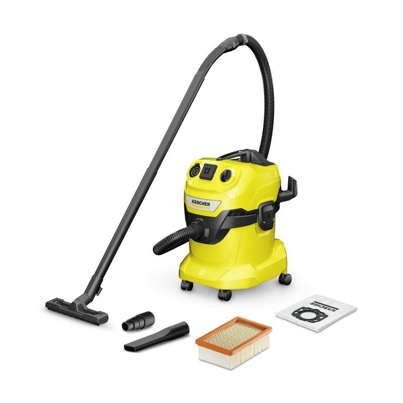 фото Строительный пылесос Karcher WD 4 P V-20/5/22 (уборка: сухая/сбор воды) желтый