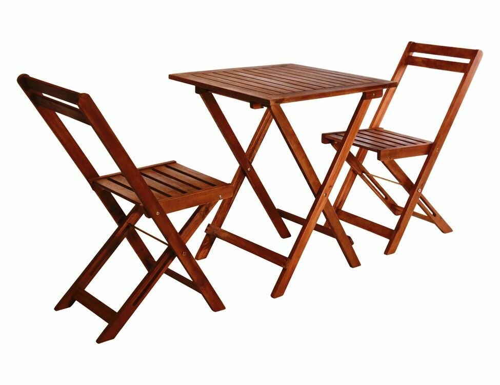 Комплект мебели для балкона эрмело (стол и 2 стула) дерево Koopman International VT2200350
