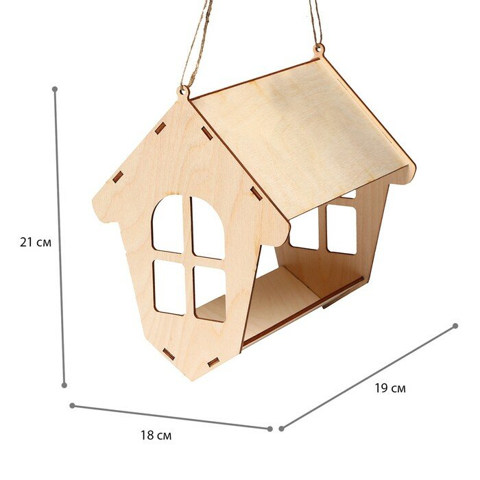 Кормушка для птиц "Избушка", 20 x 18 x 21 см, Greengo./В упаковке шт: 1 - фотография № 2