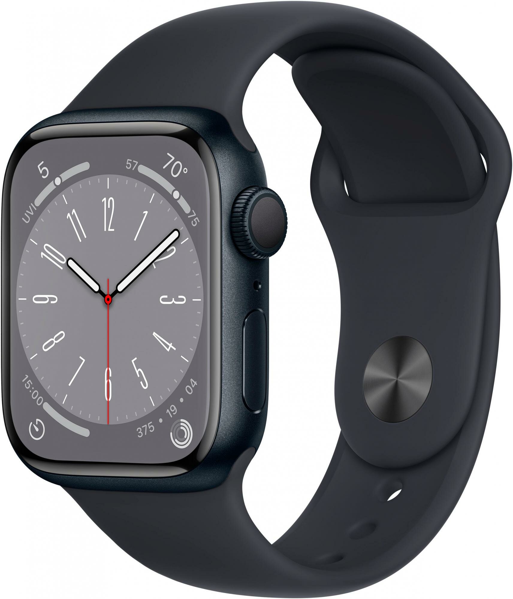 Apple Watch Series 8 41mm Aluminium Case with Sport Band Midnight (MNU83LL/A) темная ночь