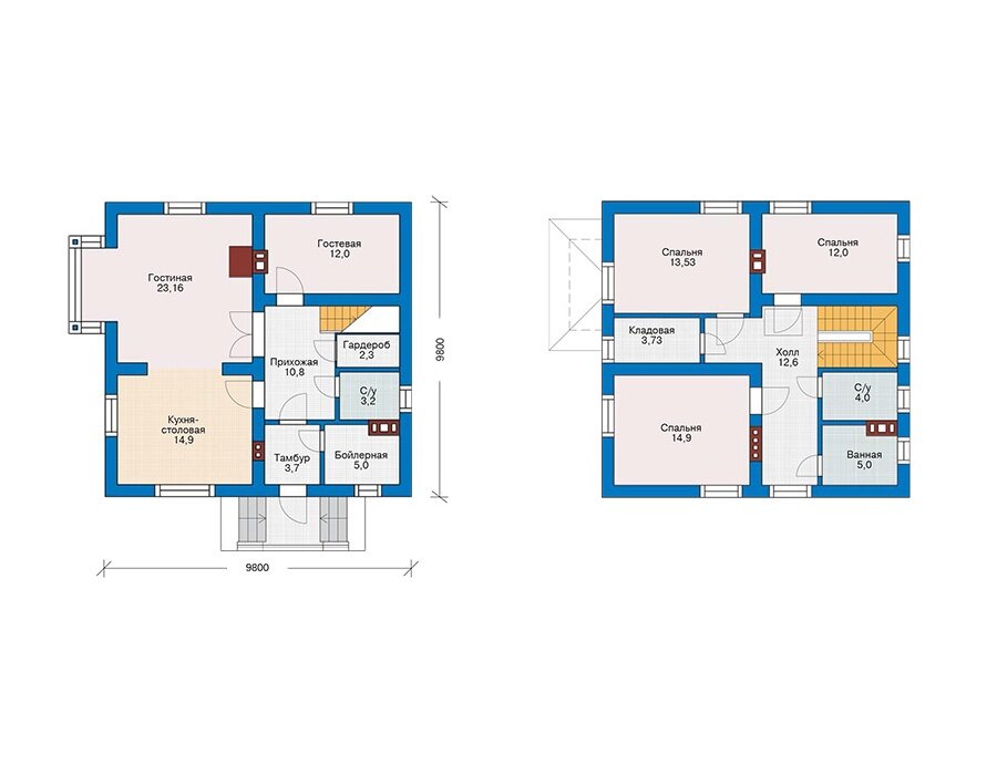 Проект дома Plans-43-43 (141 кв.м, кирпич) - фотография № 3