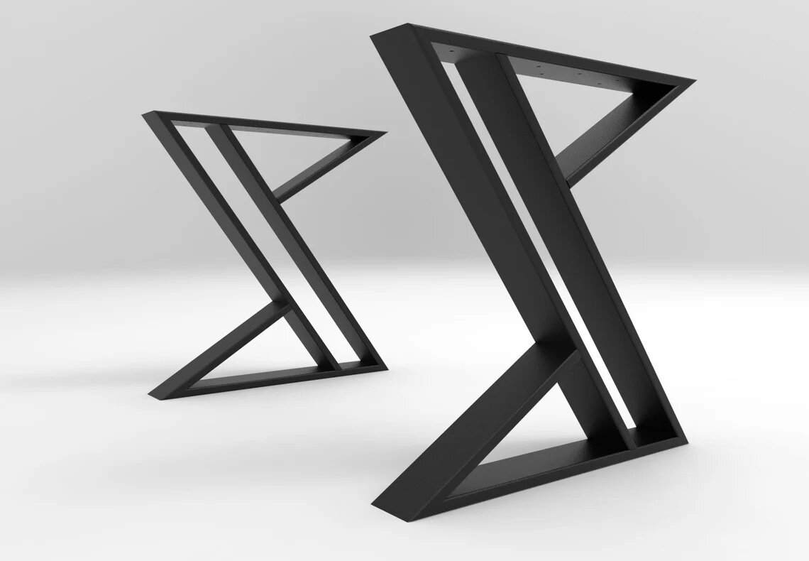 Подстолье для стола из металла Z Стиль (2 штуки) - фотография № 2