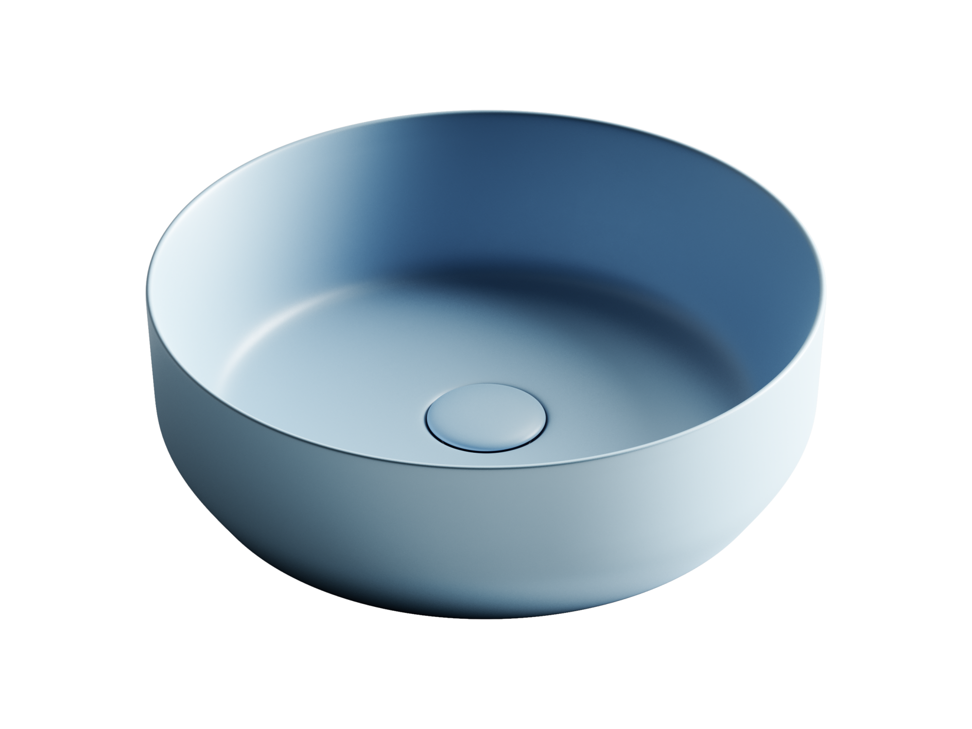 CN6022ML Умывальник чаша накладная круглая (цвет Голубой Матовый) Element 390*390*120мм