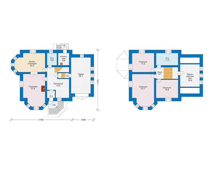 Проект дома Plans-39-88 (214 кв.м, поризованный кирпич) - фотография № 3