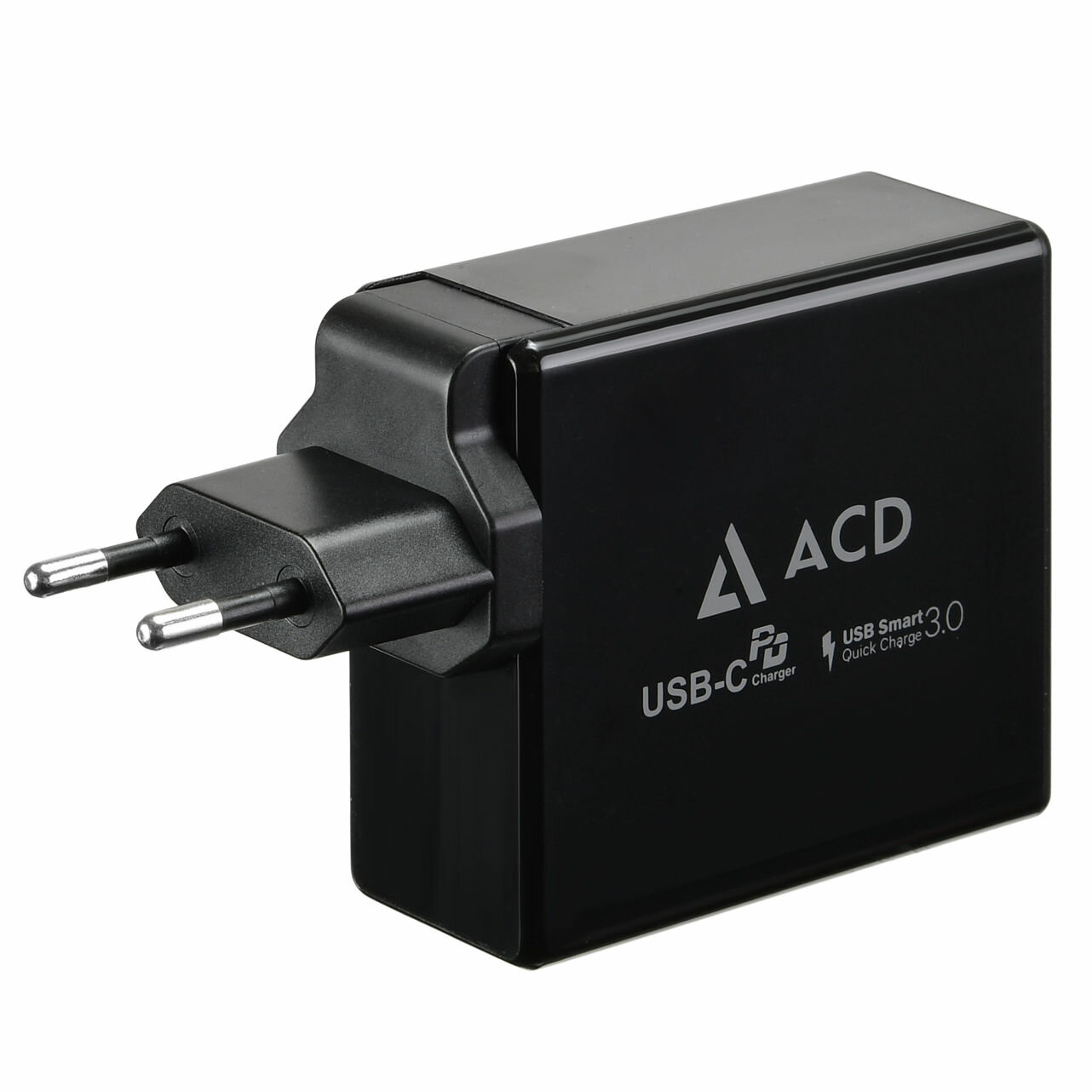 ACD Зарядное устройство ACD P602W ACD-P602W-V1B, 1xUSB QC3.0, 1xType-C PD3.0, черный (60Вт) (ret)