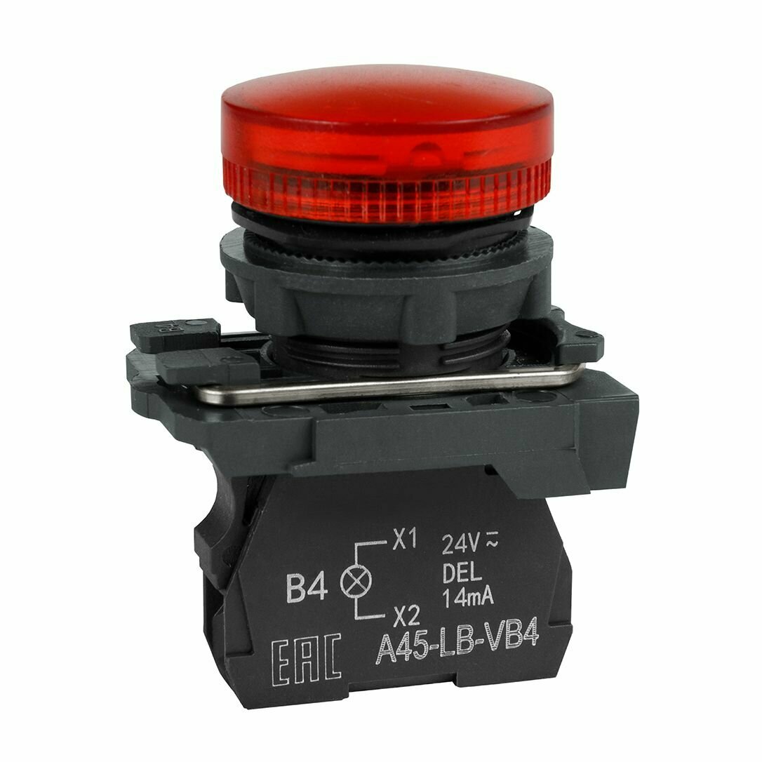 Лампа сигнальная OptiSignal D22 C5-L-M4 красн. пластик 230-240VAC XB5AVM4 КЭАЗ 332190 - фотография № 2