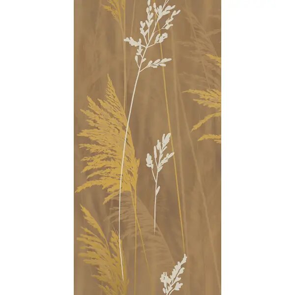 фото Декор настенный Azori Forest Pampas 2 31.5x63 см матовый цвет коричневый/жёлтый/бежевый