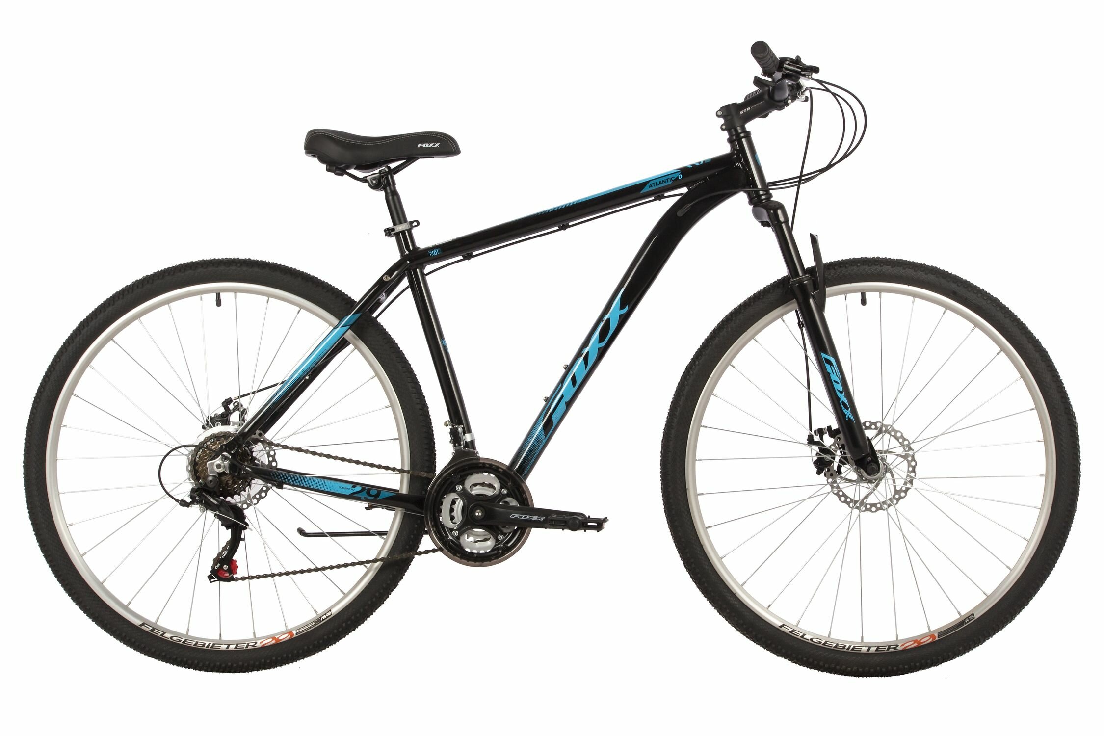 Велосипед FOXX ATLANTIC D 29" (2022) (Велосипед FOXX 29" ATLANTIC D черный, алюминий, размер 18")