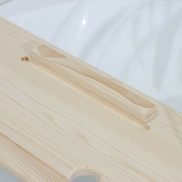 Столик для ванны, 68×26×7 см, сосна - фотография № 4