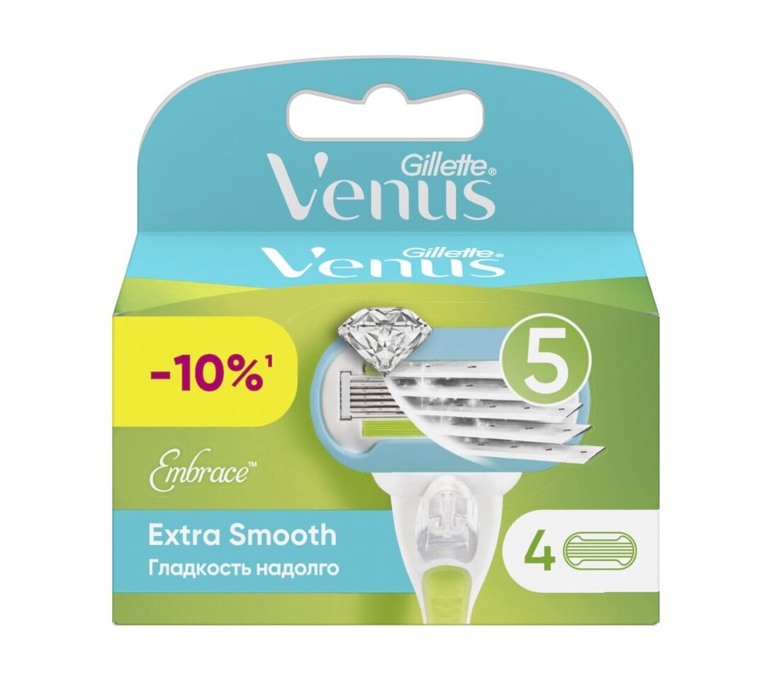 Сменные кассеты Venus Embrace Extra Smooth, 4 шт