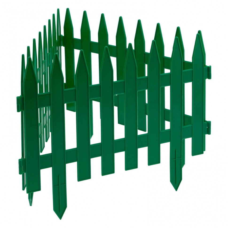 Забор декоративный "Рейка", 28 х 300 см, зеленый, Россия, Palisad - фотография № 1