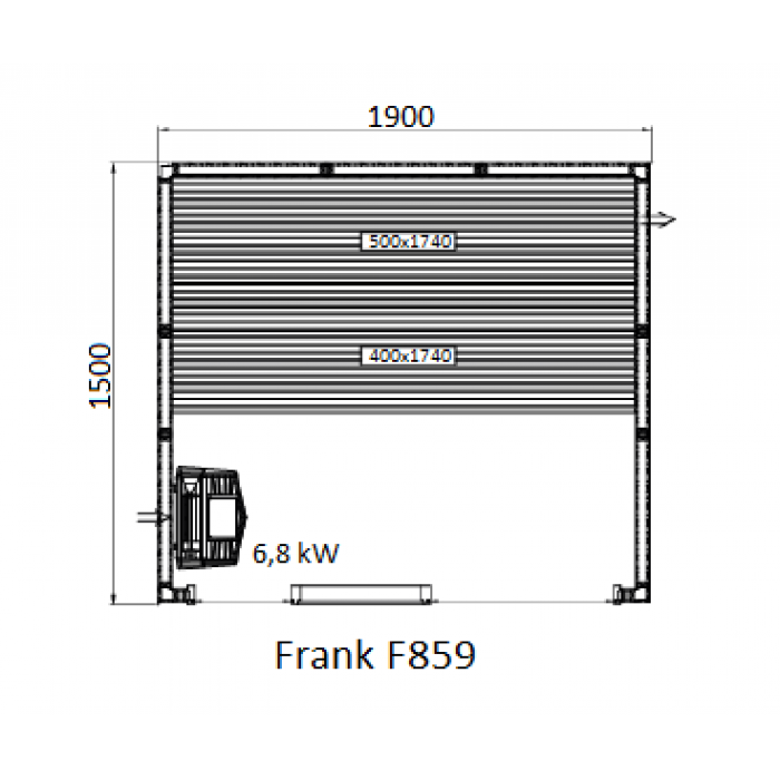 Сауна Frank F 851 (210x150x210) Кедр Экстра - фотография № 10