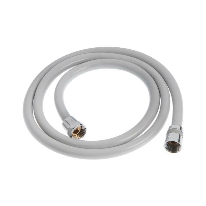 фото Душевой шланг ZEIN Z13PD, 150 см, антиперекручивание, латунные гайки, серый