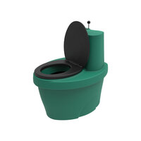 Туалет торфяной на дачу 820x615x790мм, зеленый, пластиковый