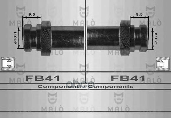 Шланг Тормозной Malo арт. 80051