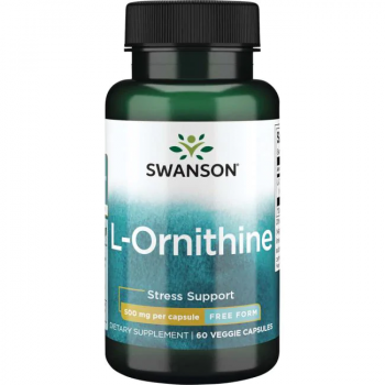 Swanson L-Ornithine - Free Form (L-орнитин - в свободной форме) 500 мг 60 капсул