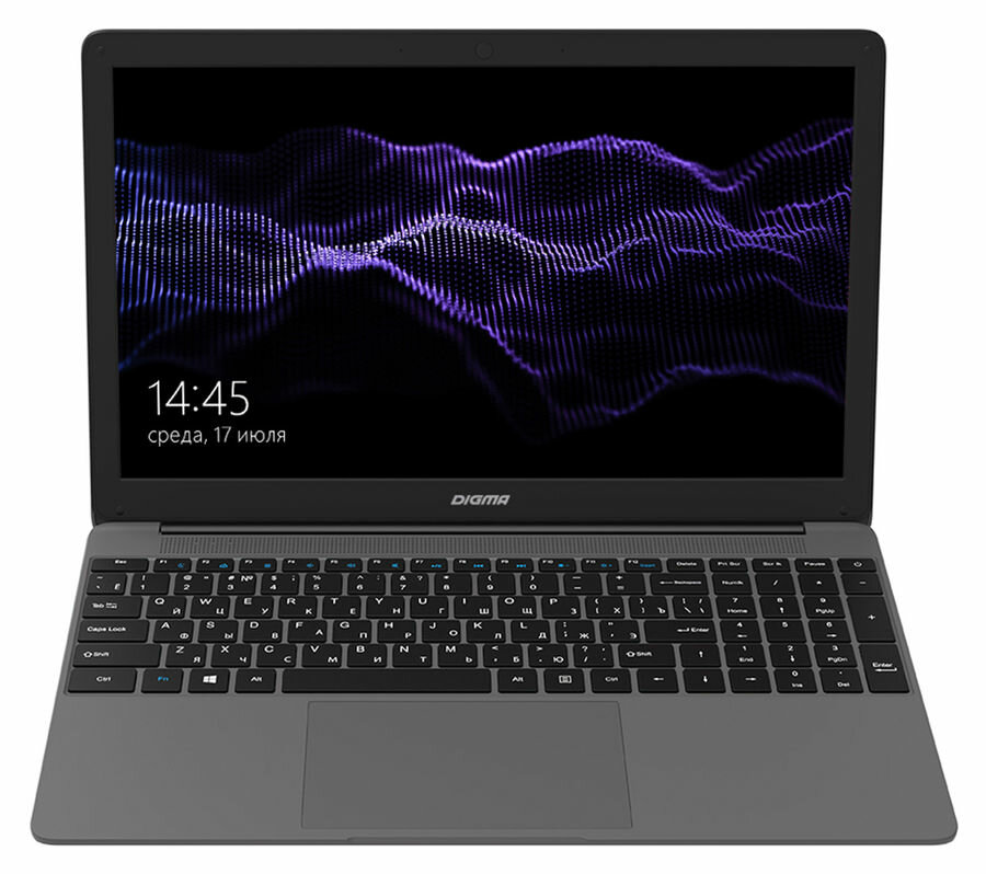 Ноутбук Digma EVE 15 P417, 15.6", IPS, Intel Pentium J3710 1.6ГГц, 4-ядерный, 4ГБ 128ГБ eMMC, Intel HD Graphics 405, Windows 10 Home, темно-серый ES5063EW