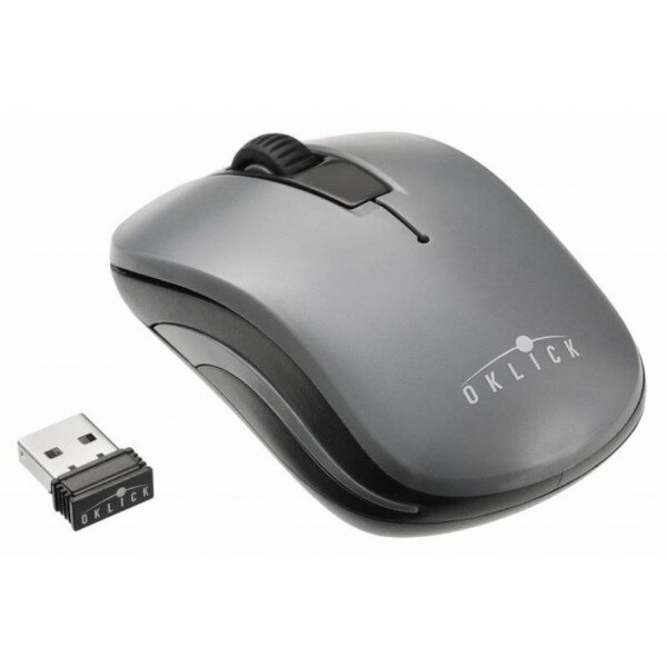 Мышь Oklick 445MW черный/серый оптическая (1200dpi) беспроводная USB (2but)