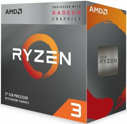  AMD Ryzen 3 3200G YD3200C5FHBOX Picasso 4C/4T 4GHz (AM4, L3 4MB, 65W, 12nm, Radeon Vega 8) box with Wraith Spire cooler