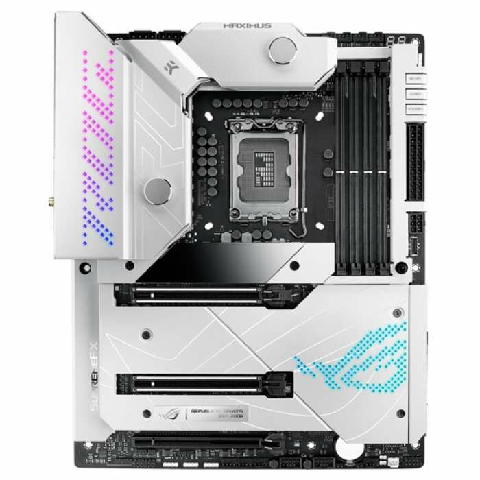 Материнская плата ASUS ROG MAXIMUS Z690 FORMULA, LGA1700, Z690, 4*DDR5 , SLI+CrossFireX, SATA3 + RAID, Audio, LAN*2 (2,5 + 10 GB), USB 3.2*15, USB 2.0*4, ATX ; 90MB1370-M0EAY0