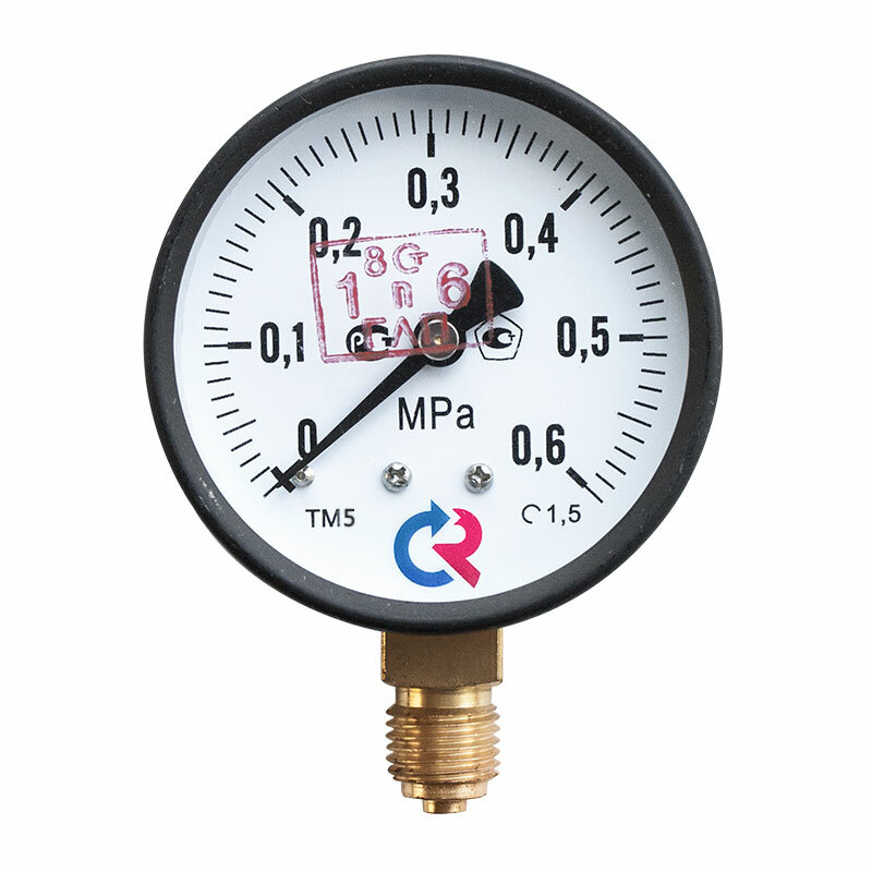 Манометр М2 радиальный ТМ-510Р.00 0.1.0 МРа М20х1.5 кл. т 1.5 , цвет-серый | код 00000010514 | росма (8шт. в упак.)