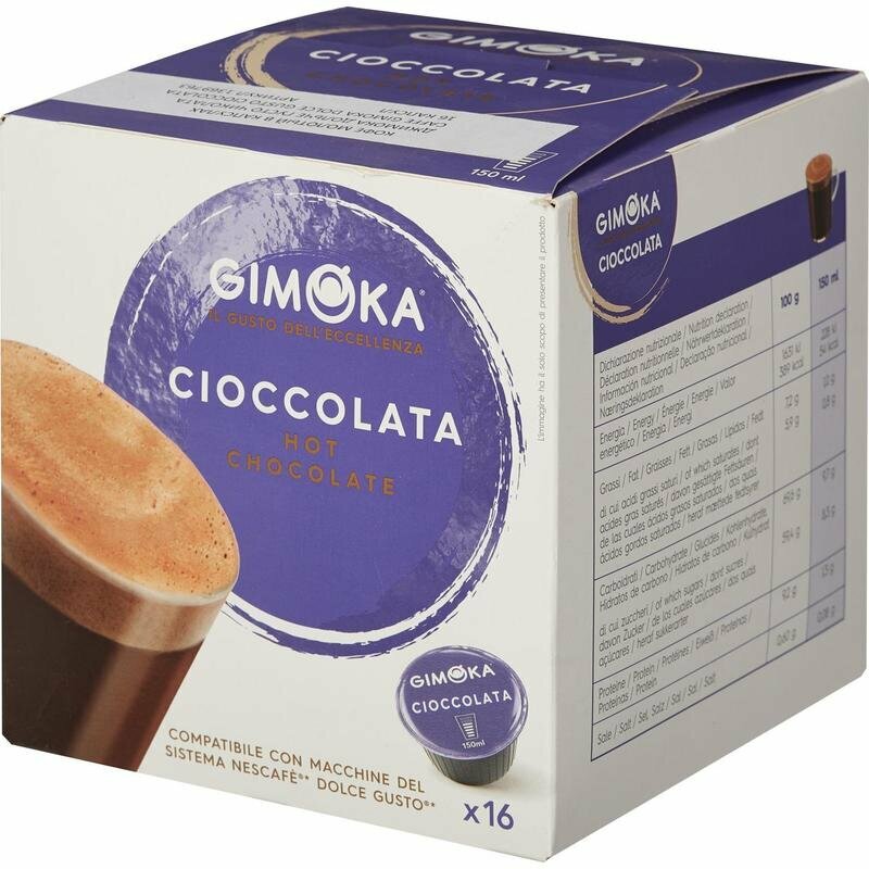 Шоколад в капсулах для кофемашин Gimoka Dolce Gusto Cioccolata (16 штук в упаковке), 1369763 - фотография № 1