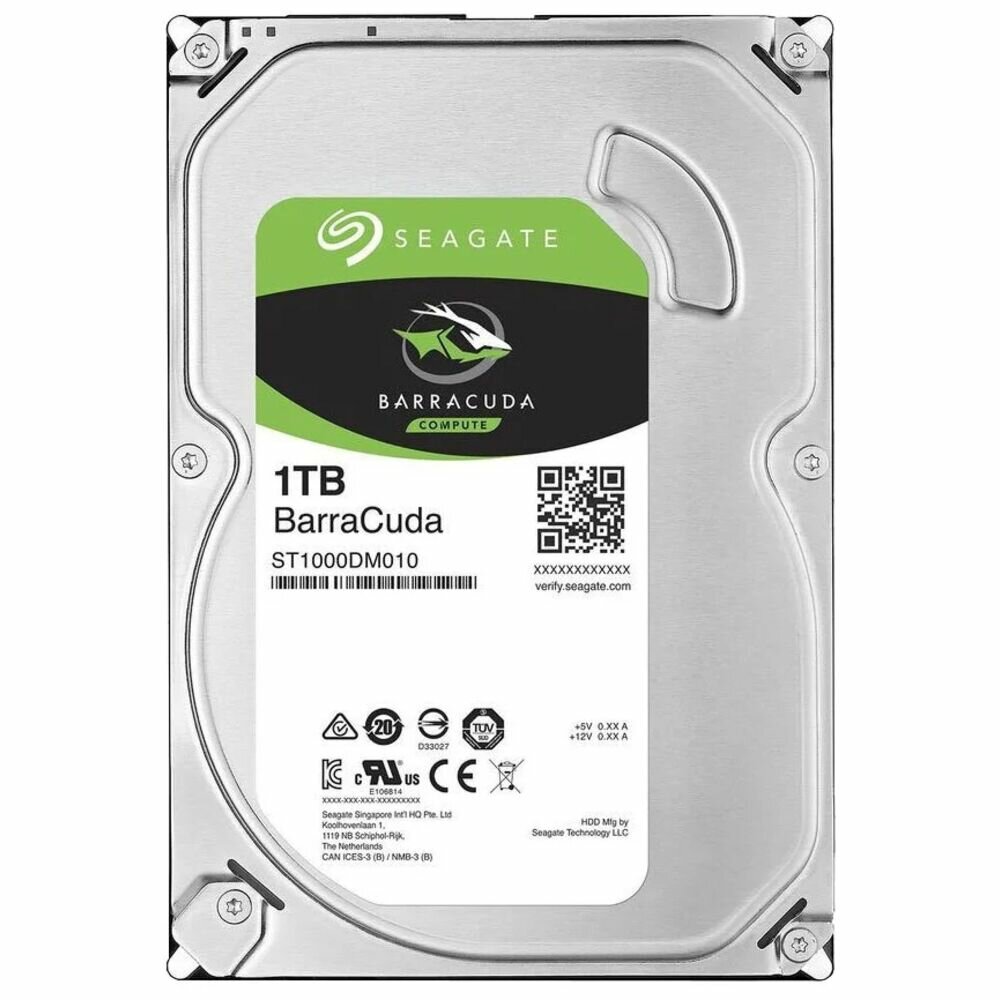 Жесткий диск 3.5" SATA3 1Тб 7200rpm 64mb Seagate Barracuda ( ST1000DM010 ) OEM