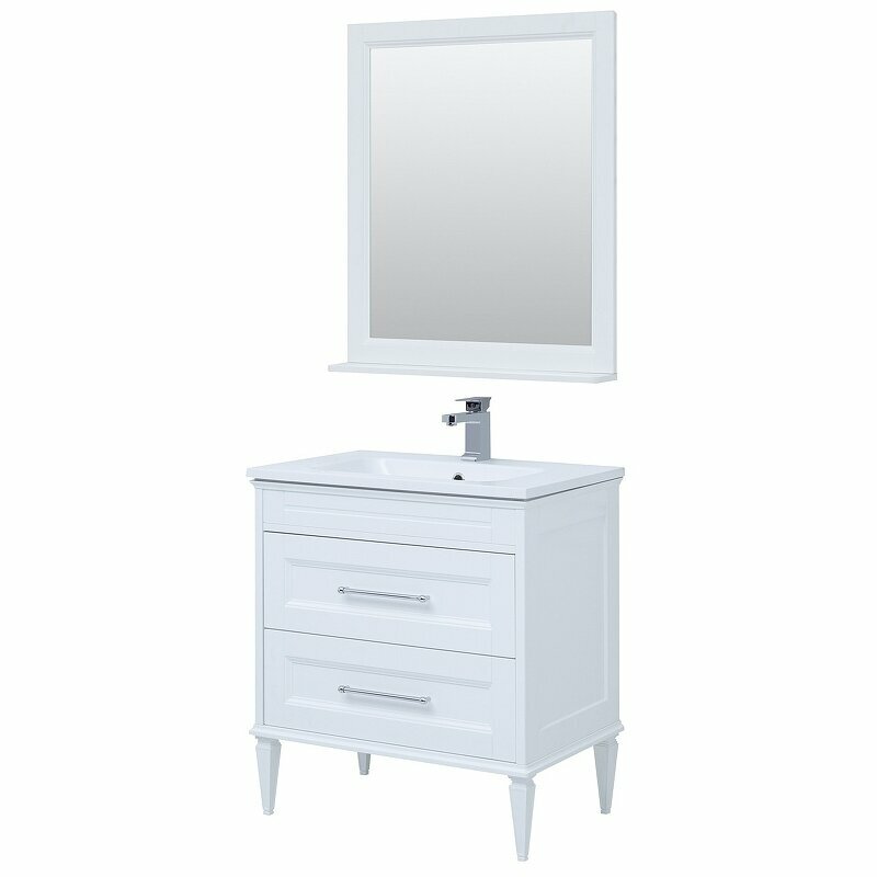 Комплект мебели для ванной Aquanet Бостон M 80 259387 подвесной Белый матовый - фотография № 13