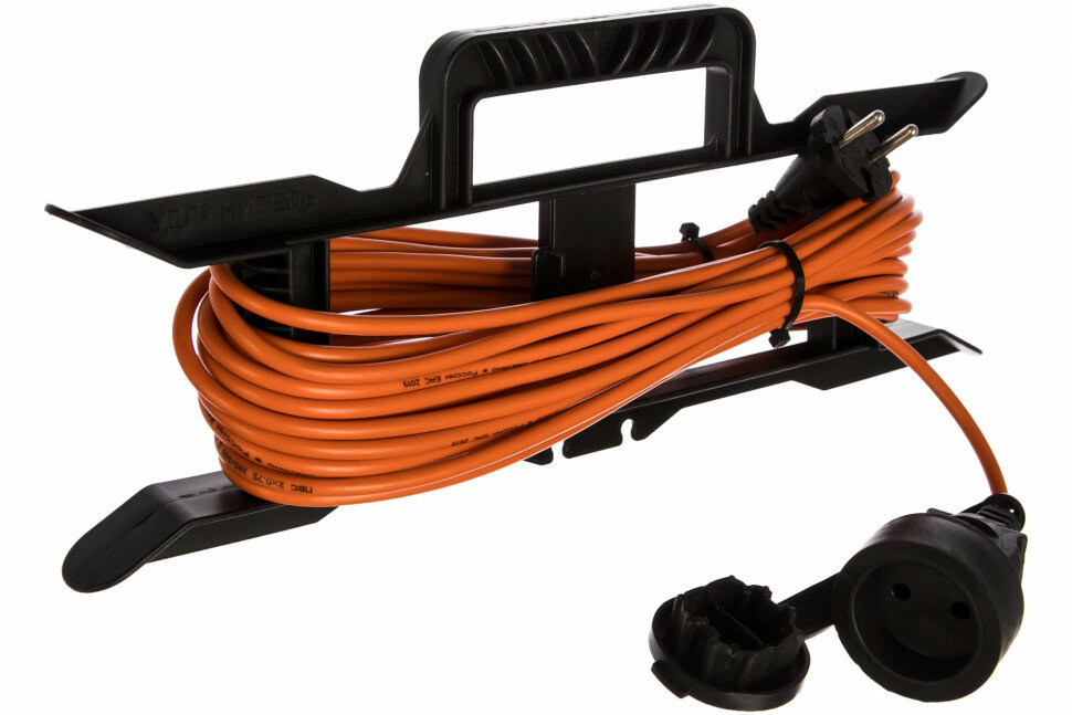 фото Удлинитель на рамке Gigant б/з ПВС 2х0,75 6A 10м IP 44 PE-007 (Россия)