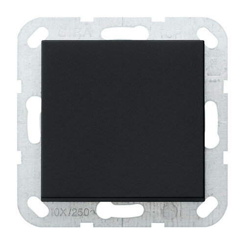 фото Переключатель перекрестный Gira SYSTEM 55, скрытый монтаж, черный матовый, 0126005