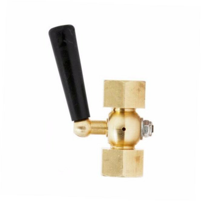 фото Кран трехходовой для манометра М20х1.5 х 1/2' ВВ с фторопластовой прокладкой и натяжной гайкой | код 00000006782 | росма (10шт.в упак.)