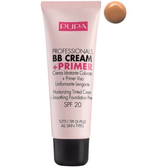 Крем + основа для лица PUPA Professionals BB Cream + Primer BB, тон 001 для светлого тона кожи