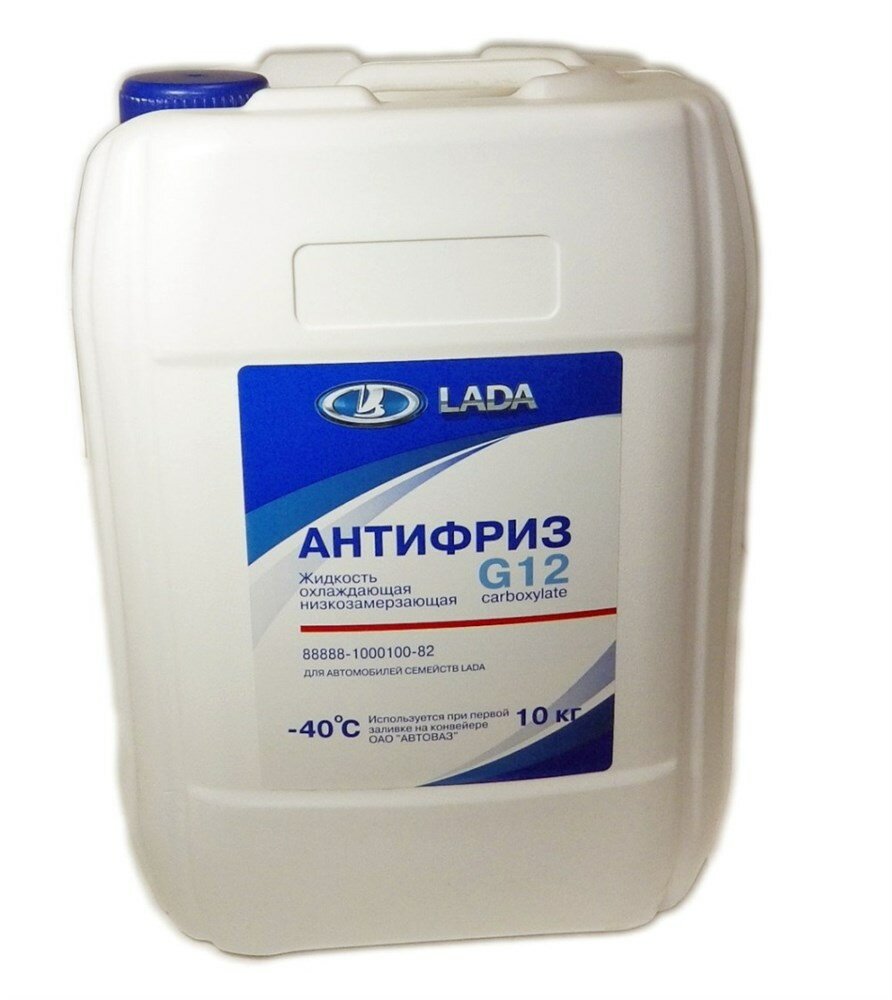 Антифриз G12 10л. carboxylate красная (охлаждающая жидкость) (в уп.АвтоВАЗ) Lada, 88888100010082 ( 88888100010082 )