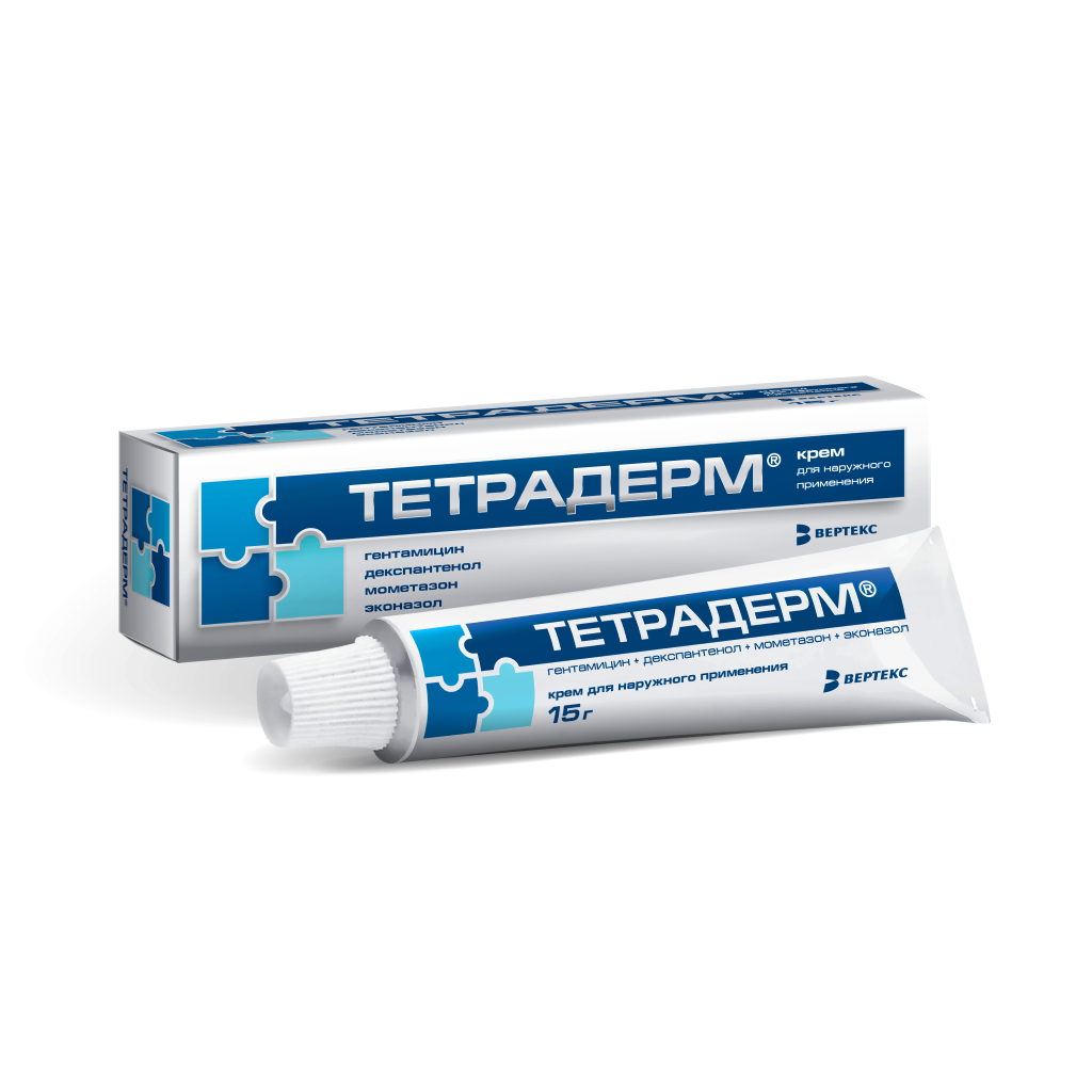 Тетрадерм, крем для наружного применения 15 г 1 шт